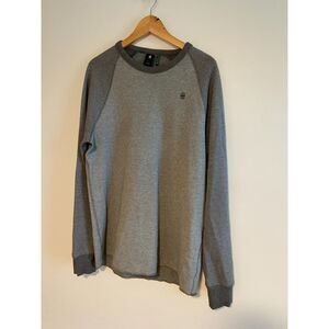 G-Star RAW Men's Grey Crewneck Sustainable Planet Raw